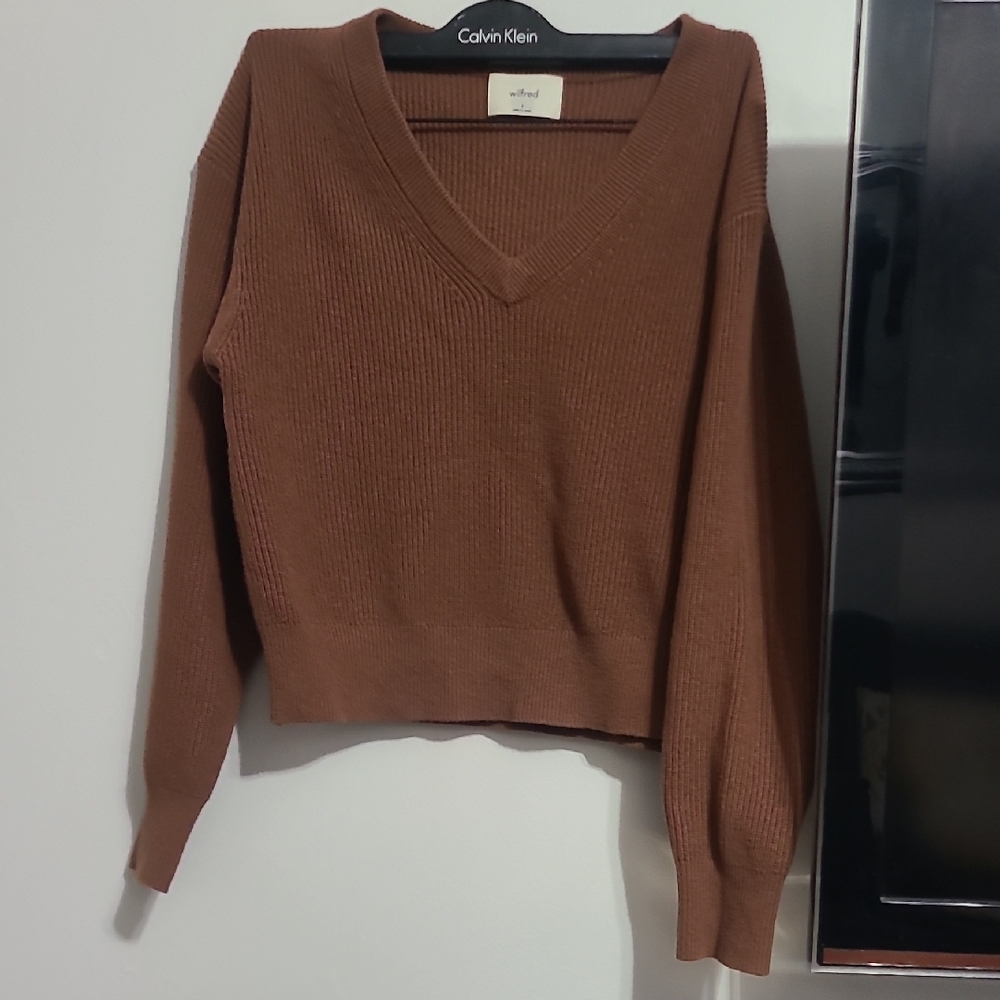 WILFRED ARITZIA V NECK SWEATER SIZE S - Picture 2 of 7